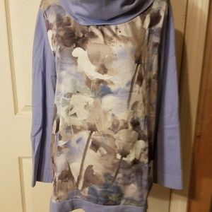 Chico's Zenergy  cotton cashmere woven print cowl